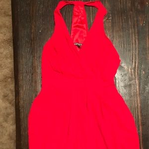 Express Red halter dress
